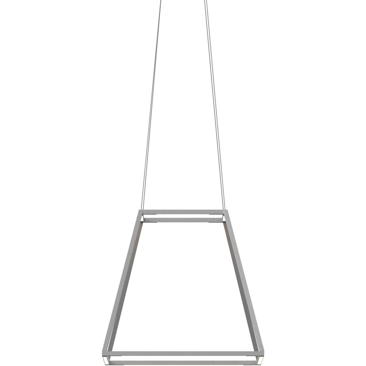 Koncept ZBP-16-RS-SW-SIL-CNP Z-Bar Rise LED 18 inch Silver Pendant Ceiling Light, Square